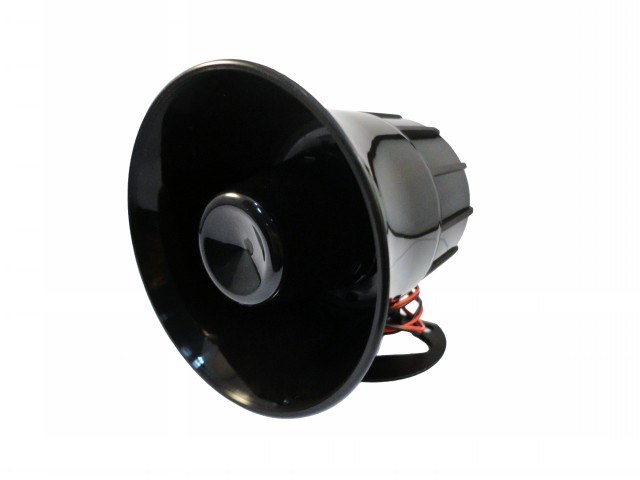SIRENE ELETRONICA 12V 20W 120DB PRETA