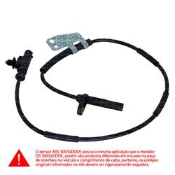 SENSOR ABS CHEVROLET S10 08>12 2.4 DT. ESQUERDA/DIREITA