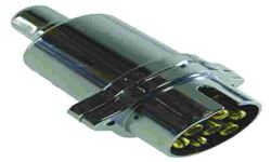 TOMADA PLASTICA P/CARRETINHA 7P MACHO CROMADA