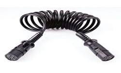 CHICOTE ESPIRAL 7P C/2 TOMADAS MACHO 6,5 MTS