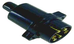 TOMADA PLASTICA P/CARRETINHA 6P MACHO PRETA