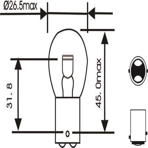 LAMPADA 1034 12V 21/5W