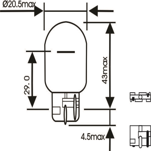 LAMPADA PISCA 1 POLO HONDA/TOYOTA 12V 21W