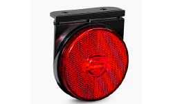 LANTERNA LED BIVOLT LATERAL FLEXIVEL SAIDA FIOS CARRETAS RANDON VERMELHA