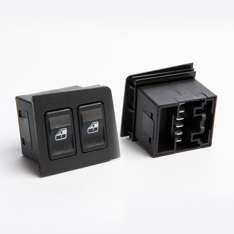 INTERRUPTOR VIDRO ELETRICO UNO 02> DUPLO LED AM