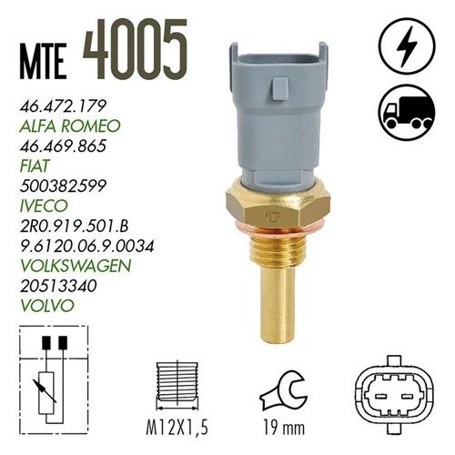 PLUG ELETRONICO AGUA CAM VW 13170/13180/15180 CINZA 2T