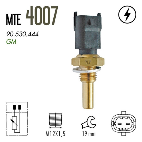 PLUG ELETRONICO AGUA ASTRA 1.8/2.0 16V 98> PRETO 2T