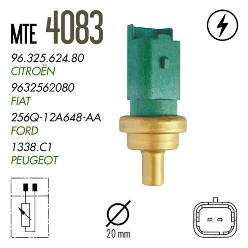 PLUG ELET CITROEN C5 2.0/2.2 HDI 01> 2T VERDE