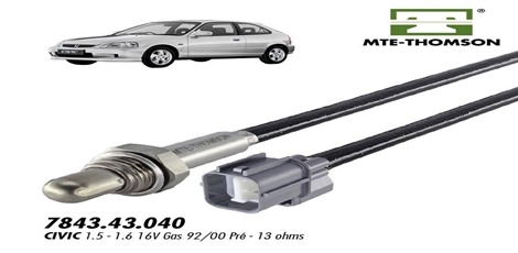 SONDA LAMBDA CONVENCIONAL HONDA ACCORD CIVIC 16V 92>06 4FIOS 40CM