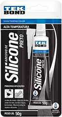 ADESIVO DE SILICONE ACETICO 50G PRETO BLISTER  ALTA TEMP