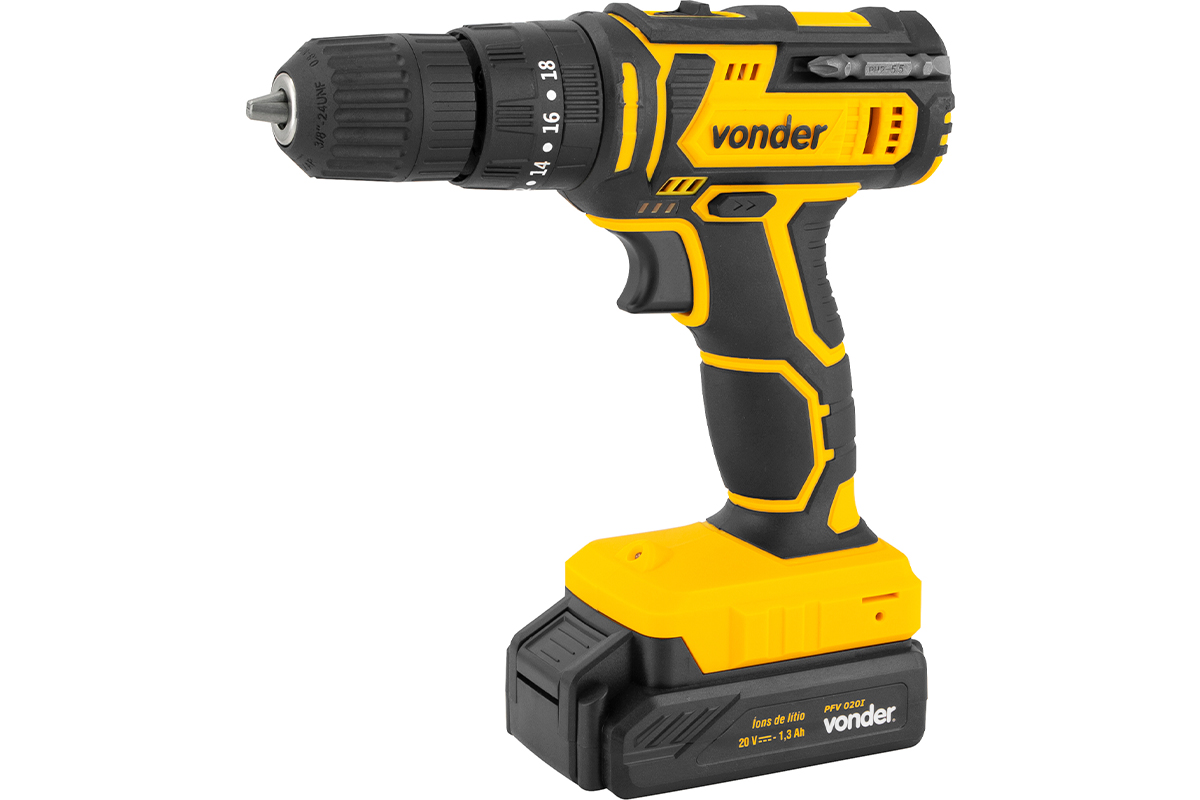 PARAFUSADEIRA/FURADEIRA C/ IMPACTO A BATERIA 20V CARREGADOR BIVOLT AUTOMATICO