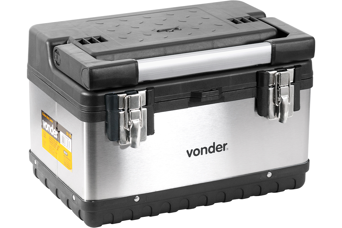 CAIXA FERRAMENTAS PLASTICA INOX VONDER
