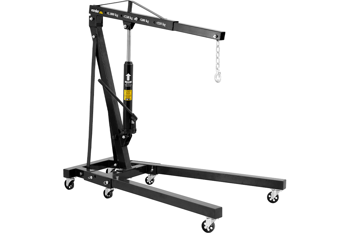 GUINCHO HIDRAULICO DOBRAVEL 1 TONELADA C/ PROLONGADOR VONDER