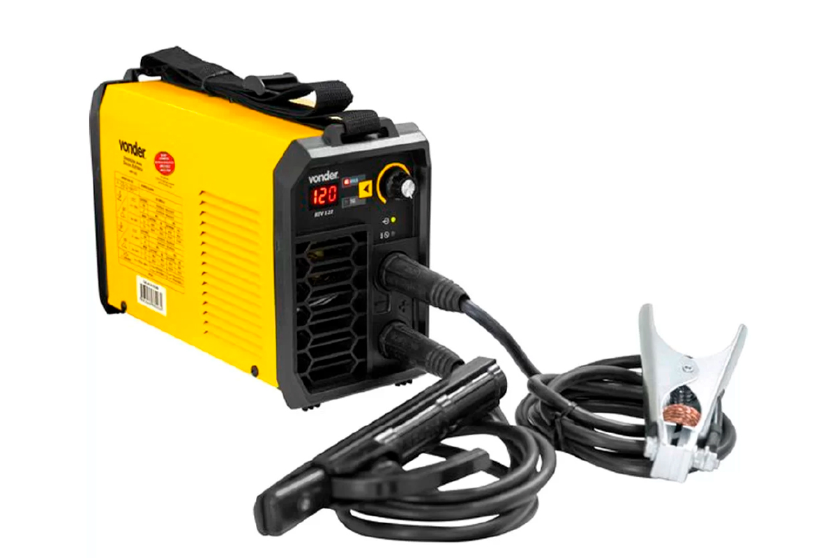 INVERSOR SOLDA C/ ELETRODO E TIG 120A RIV 122 C/ DISPLAY DIGITAL MONOFASICO 127V / 220V