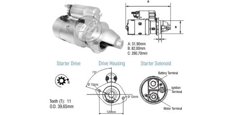 MOTOR PARTIDA BUDNY 2540 25CV 2840 28CV 5040 50CV COOPLANTIO 45HP COYOTE 4430 4450 4455 4460 4475