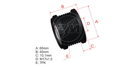 POLIA RODA LIVRE NISSAN CABSTAR 06>09 FRONTIER 05> MURANO 10> NAVARA 02> PATHFINDER 05> PICK UP 02>