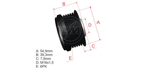 POLIA RODA LIVRE CITROEN RELAY 3.0 HDI 145 155 160 180 06> FIAT DUCATO DAILY 140 150 180 3.0 D