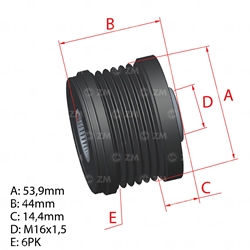 POLIA RODA LIVRE CITROEN AIRCROSS BERLINGO C3 1.6 C4 PEUGEOT 2008 208 3008 301 308